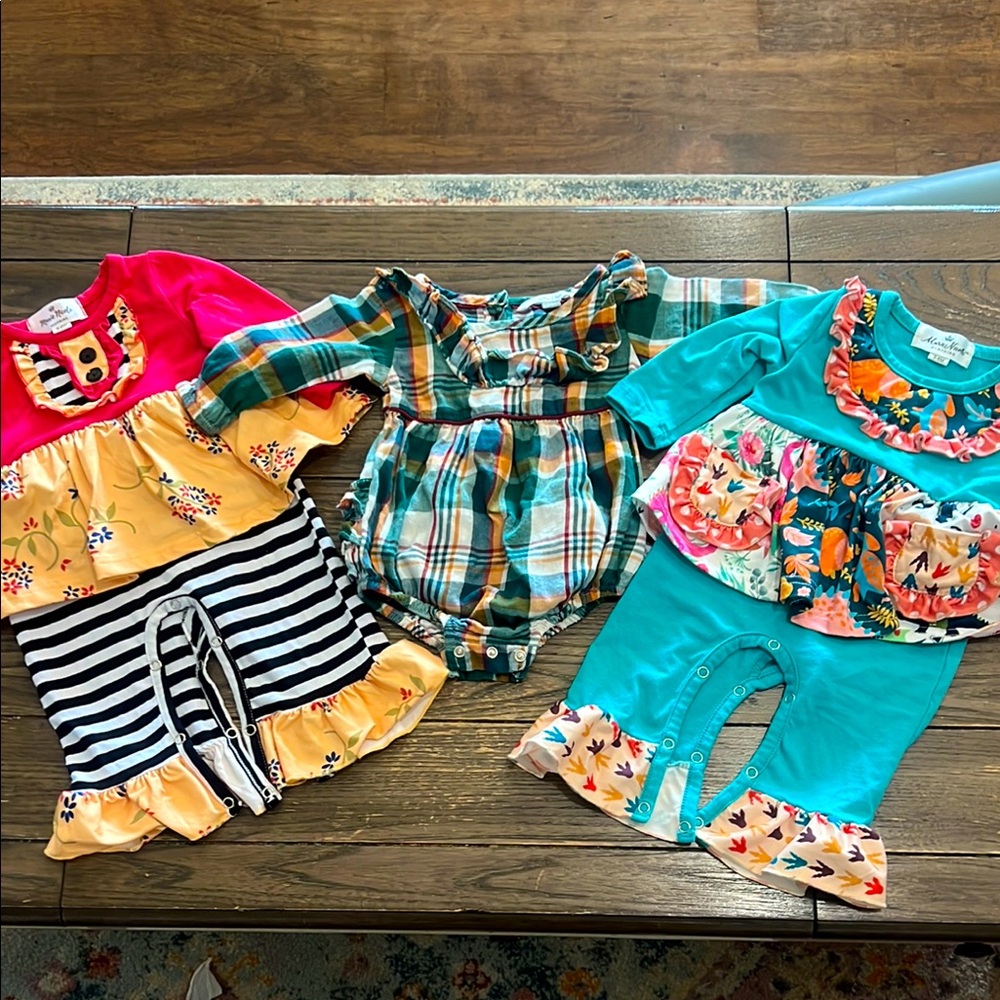Colorful fall baby outfits / bundle